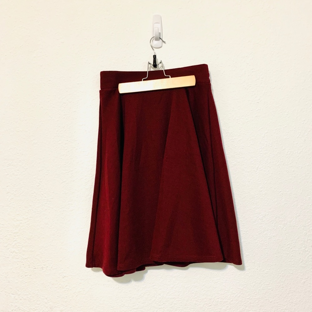 Burgundy skirt size s by earth music & ecology